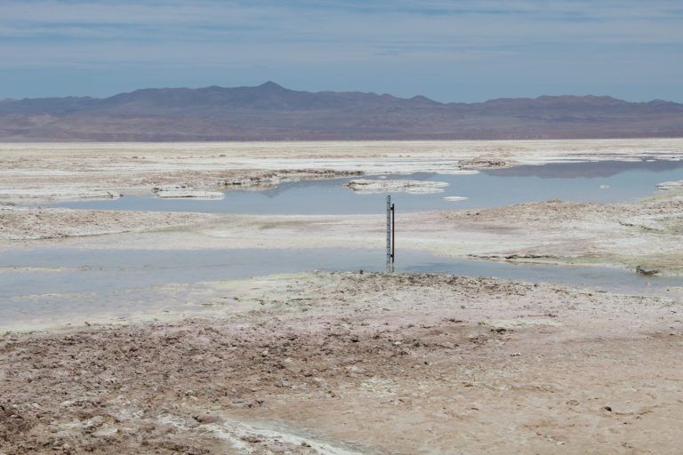Agua en el Salar de Atacama.