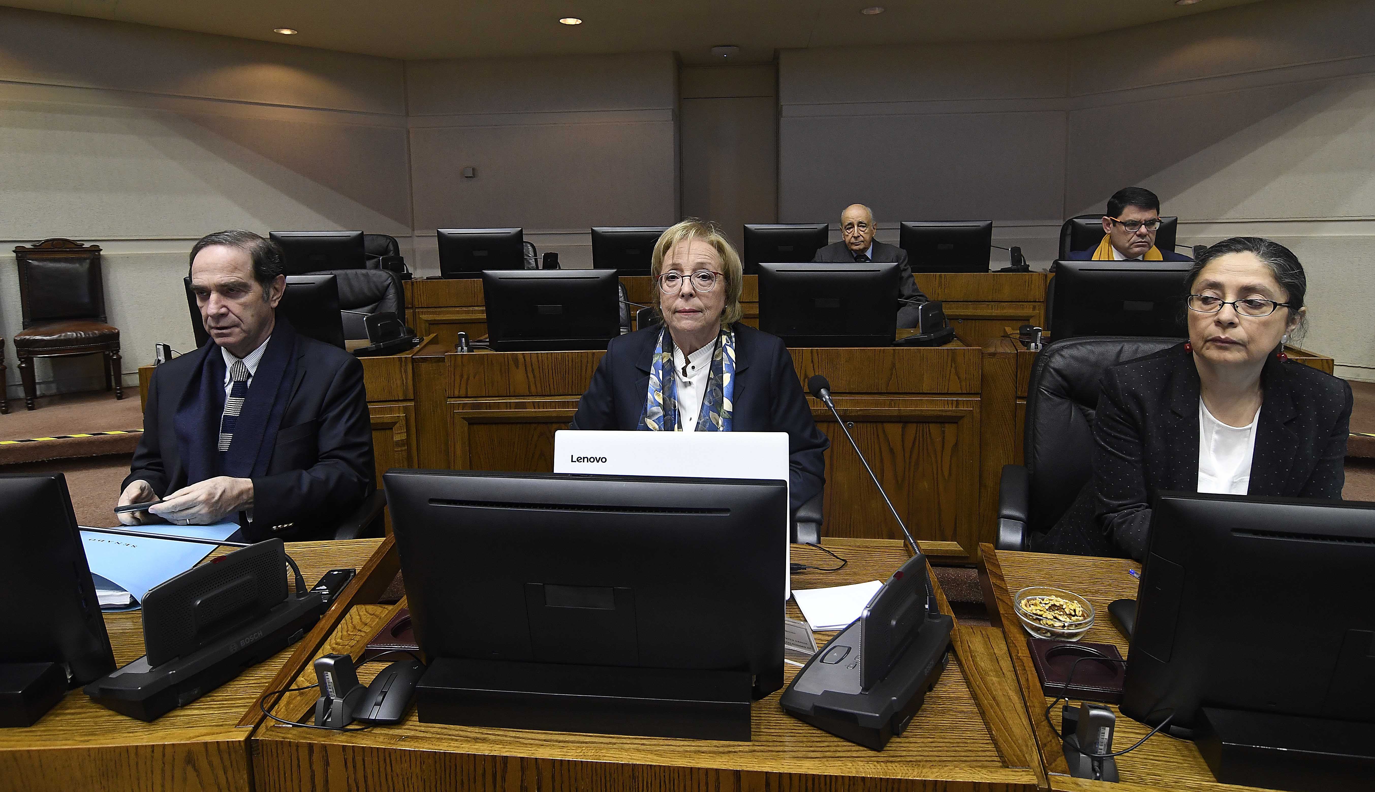 La ministra Repetto durante su exposici&oacute;n en el Senado. / Fuente: Agencia Uno.