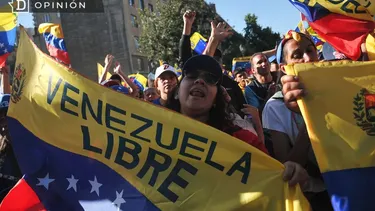 El Desconcierto | 28439 venezolanos manifestandose en santiago.webp