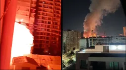Edificio en San Pablo con Teatinos es destruido por incendio: Hay cortes de tránsito por peligro de derrumbe