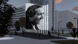 Gabriela Mistral tendrá monumento en Plaza Baquedano: Conoce la gigante obra de 4 retratos y cuándo se instalará