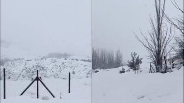 VIDEO| Así luce la zona: 24 horas de nieve en San José de Maipo