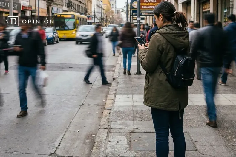 31202 mujer viendo el celular en la calle.webp