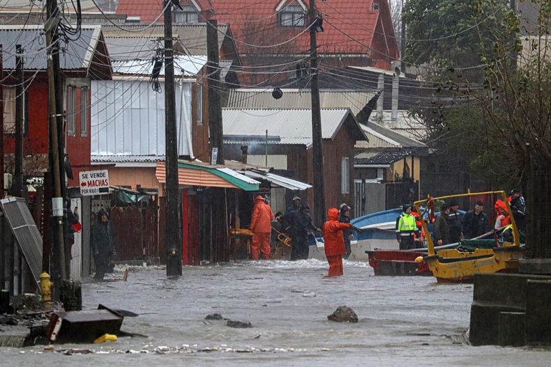 Inundaciones por marejadas en Penco.&nbsp;