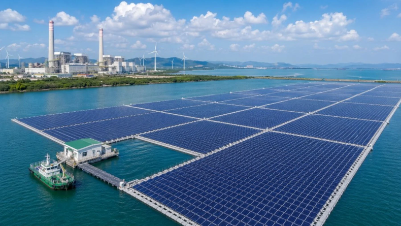 Energía solar flotante en Taiwán.&nbsp;