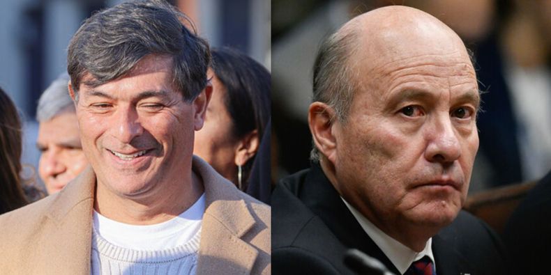 A la izquierda: excandidato presidencial Franco Parisi (PDG). A la derecha: el ministro de Hacienda, Jorge Quiroz. Créditos: Agencia Uno.&nbsp;