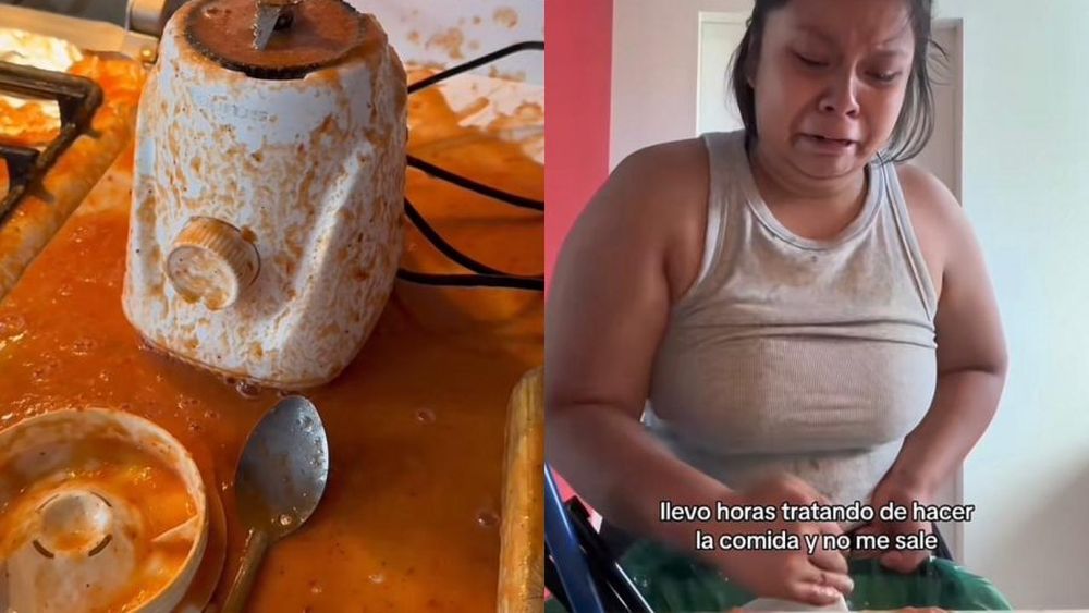 VIDEO| Quiero desaparecer de la Tierra: Mujer estalló en llanto luego de que licuadora explotara