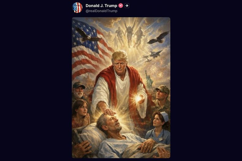 La imagen que Donald Trump subió a redes sociales