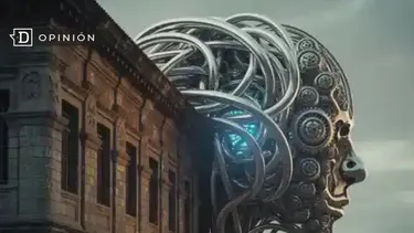 El Desconcierto | 23866 imagen creada por ia de un rostro mecanico saliendo de un ed.webp