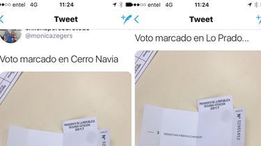 Utilizan el mismo voto marcado para denunciar irregularidades en distintas comunas del país