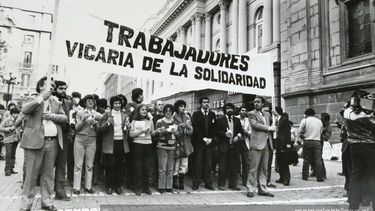 Foto de trabajadores de la Vicaría / Memoriachilena.gob.cl