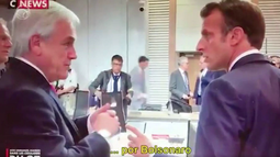 VIDEO| Captan a Macron conversando con Piñera sobre Bolsonaro: Esa no es la actitud de un presidente
