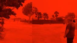 Cielo rojo cubre localidades de Australia Occidental tras el paso del ciclón Narelle y el polvo en suspensión / Captura de pantalla