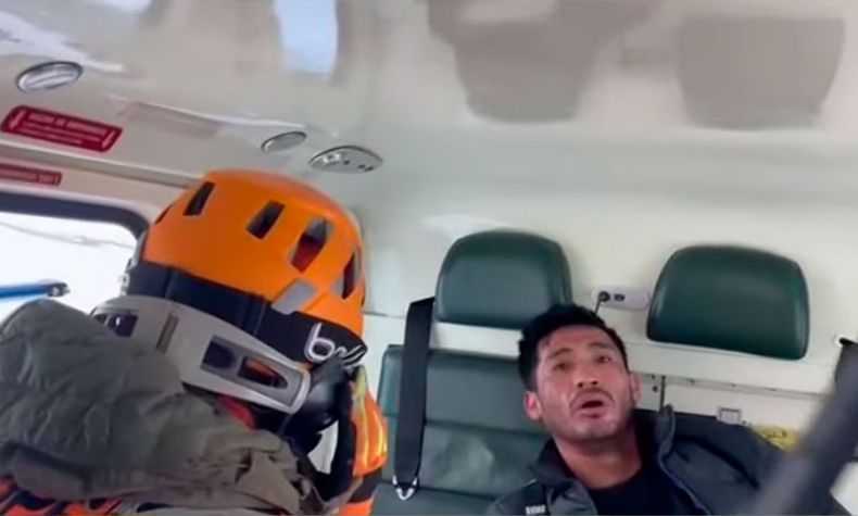 Arriesgado rescate en el Cajón del Maipo - Captura de video