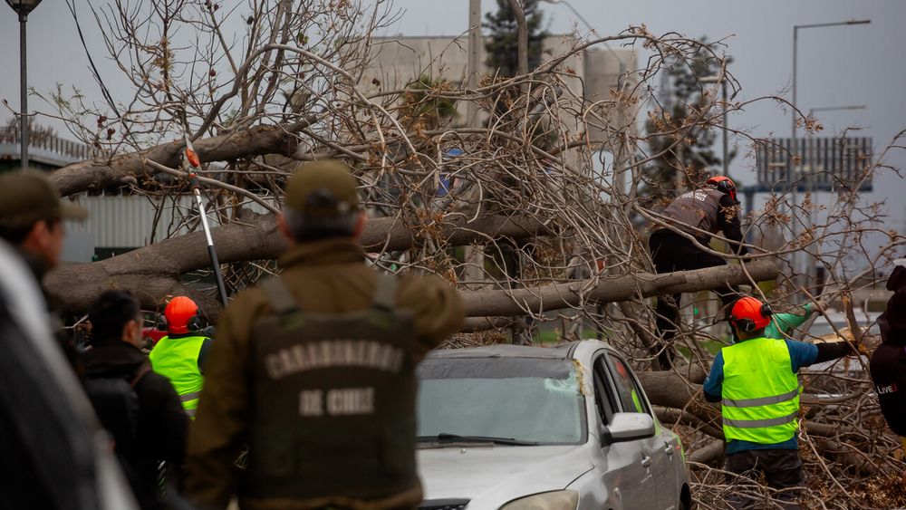 Viento catabático en Santiago - Agencia Uno