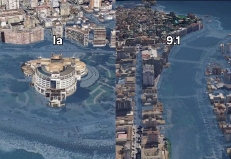 El tsunami en Viña del Mar llegaría hasta Plaza de la Victoria en el centro - Captura de video