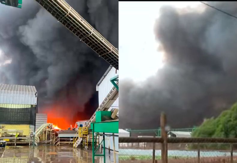 Incendio químico en El Monte, Región Metropolitana