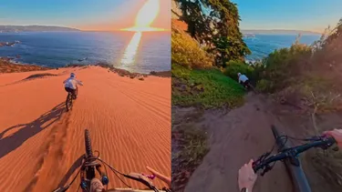 video| denuncian en fiscalia a ciclistas europeos que se grabaron bajando las dunas de concon