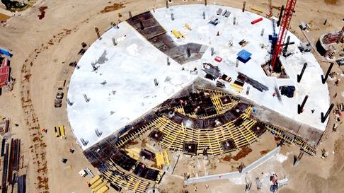 Construcción de casino al lado de humedal urbano de Talca. Foto: Corporación Bioecoterra&nbsp;