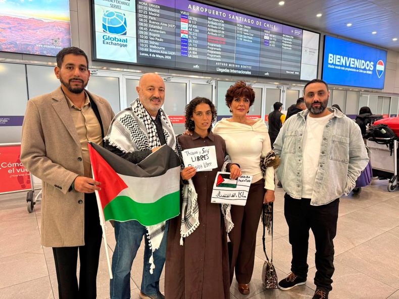 Macarena Chahuán en Chile tras ser interpeceptada por Israel - Imagen cedida