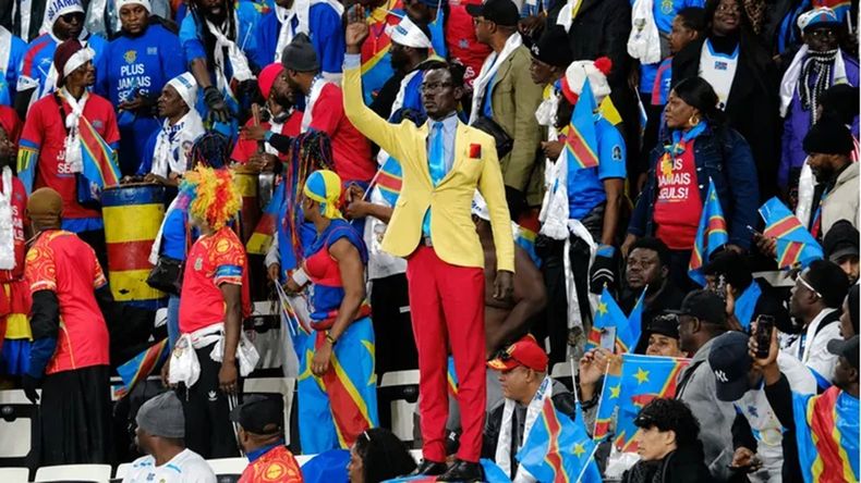 Lumumba Vea apareció en el partido entre Congo y Colombia por el Mundial 2026 - Captura de video