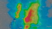 Alerta Roja por fuertes lluvias con isoterma cero alta - Captura Windy.com