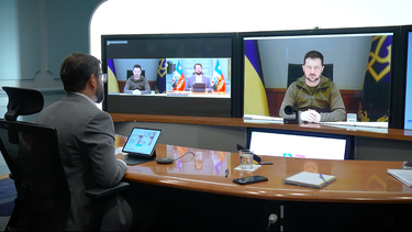 VIDEO Así fue la reunión telemática que sostuvo Boric con Zelensky
