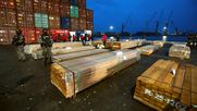 Madera de bosques amazónicos impregnada con droga incautada en los puertos de Chile.&nbsp;
