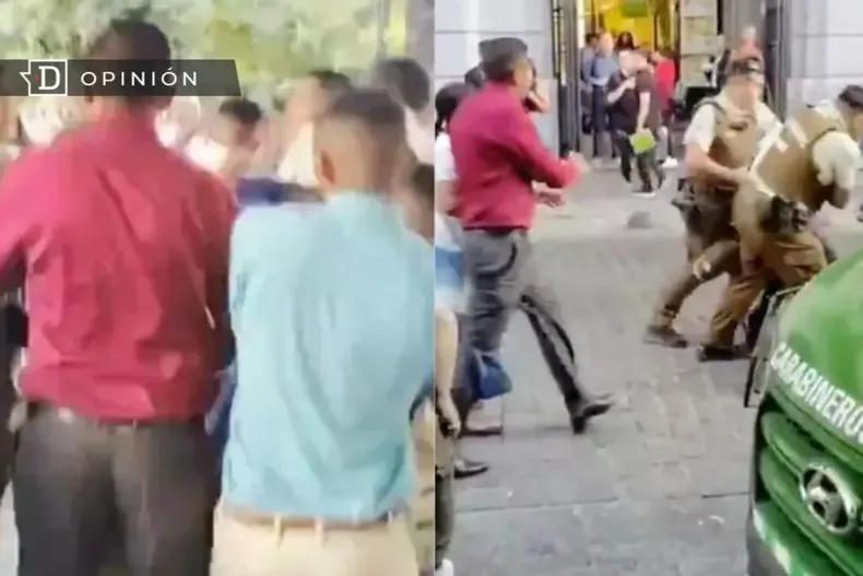 13589 captura de video pelea evangelicos con carabineros.webp