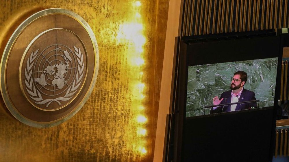 Boric según Bloomberg: “El líder mundial más joven electriza a la asamblea de la ONU”