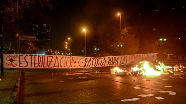 Movimiento anti aborto pintó la Alameda de sangre y pidió esterilización masiva de mujeres