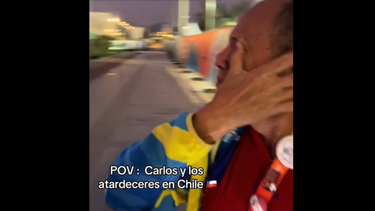 VIDEO| Bendito sea el señor: Conmovido colombiano llora al ver atardecer en Chile