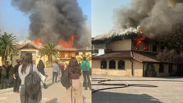 VIDEO| Incendio de grandes proporciones consume la Municipalidad de Peñalolén: Hay evacuados y peligro de propagación