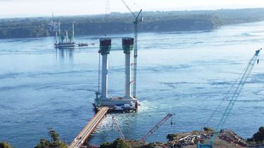 El Desconcierto | Imagen de la construcción del puente de Chacao