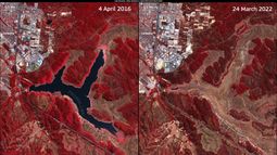 Timelapse en el antropoceno: Satélites muestran dramática situación del Lago Peñuelas