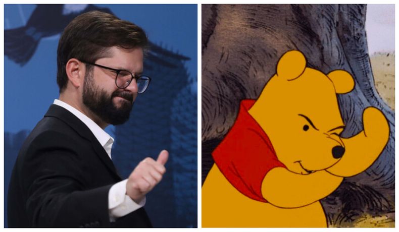 Gabriel Boric sube foto de Winnie the pooh .jpg
