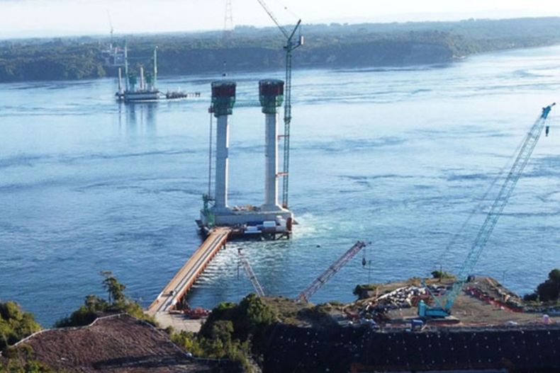 Imagen de la construcción del puente de Chacao / Crédito: David Stuardo