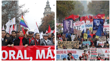1 de mayo en Chile: Las dos movilizaciones que marchan y piensan hacia lados opuestos