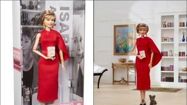 Con libro y perrito: Isabel Allende es homenajeada y ya tiene su propia muñeca Barbie