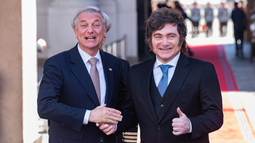 Presidente de Chile José Antonio Kast junto al presidente de Argentina Javier Milei. Créditos: Agencia Uno.&nbsp;