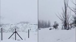 VIDEO| Así luce la zona: 24 horas de nieve en San José de Maipo