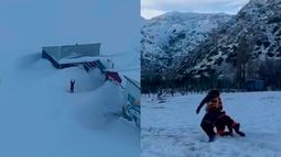 Así fue el rescate en el Cajón del Maipo tras las históricas lluvias y nevadas - Captura de video Así fue el rescate en el Cajón del Maipo tras las históricas lluvias y nevadas - Captura de video