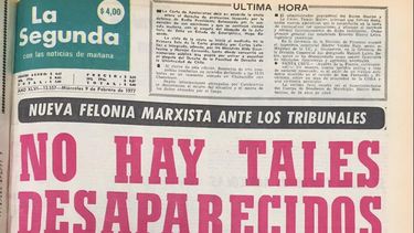 No hay tales desaparecidos: 42 años de la infame portada de La Segunda que negaba las violaciones a los DDHH