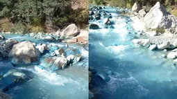 Río Mapocho con tonalidad azul: Informe de la DGA “presume” contaminación de Anglo American durante este año