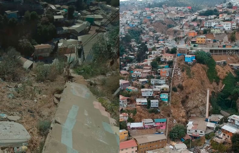 Así de empinada es la famosa Escalera de la Muerte de Valparaíso en Cerro Cousiño / Captura de video