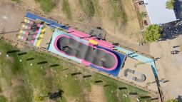 Cerrillos tiene el primer parque deportivo construido con botellas recicladas