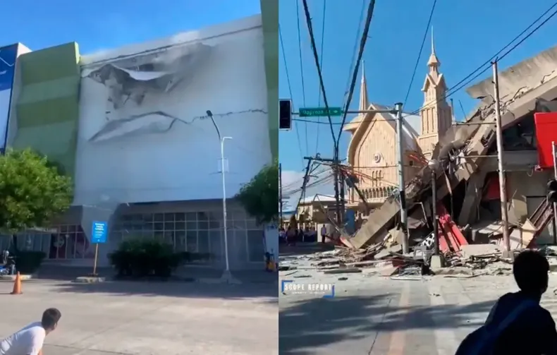 Mega terremoto en Filipinas - Captura de video