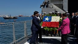 VIDEO| Pdte. Boric encabezó Glorias Navales y lideró entrega de ofrendas en Boya Esmeralda