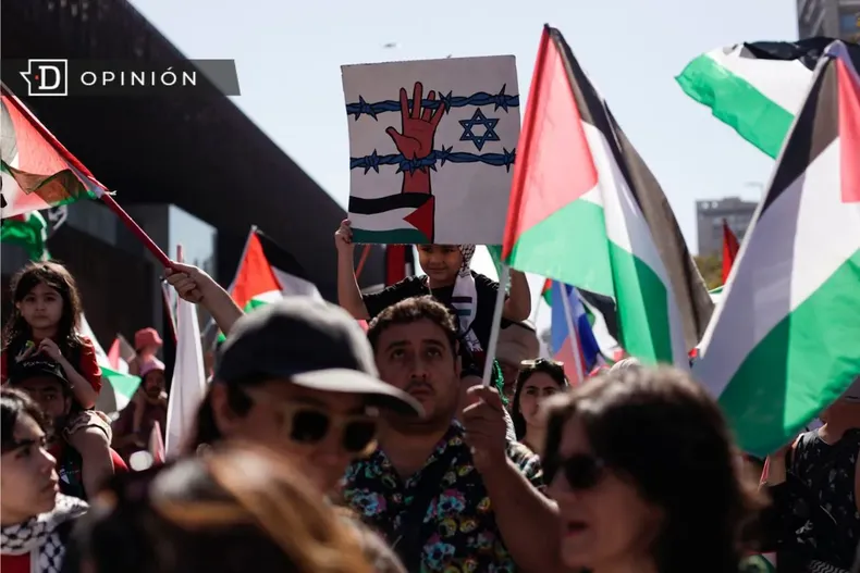 16331 imagen de una marcha a favor de palestina en santiago.webp