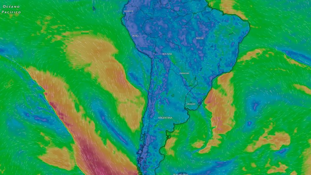 Temperatura en el Pacífico por El Niño sigue aumentando - Captura de Windy.com